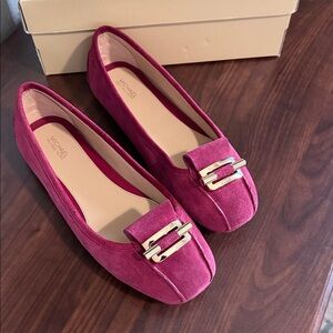 Michael Kors Women's Wine Suede Loafers